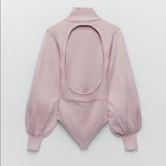 Gorgeous Zara knit bodysuit with balloon sleeves. - Picture 3 of 9